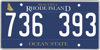RI license plate 736393