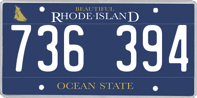 RI license plate 736394