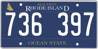 RI license plate 736397