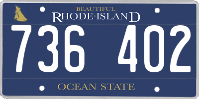 RI license plate 736402