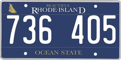 RI license plate 736405