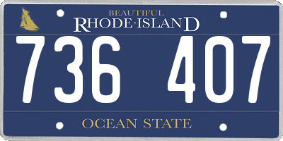 RI license plate 736407