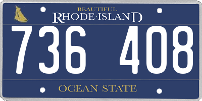 RI license plate 736408