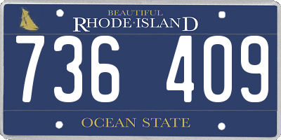 RI license plate 736409
