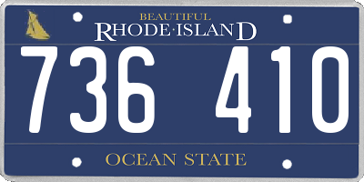RI license plate 736410