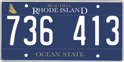 RI license plate 736413