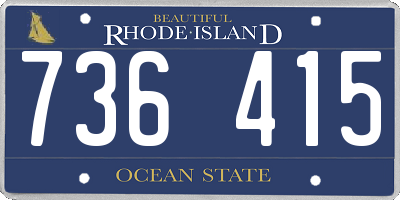 RI license plate 736415