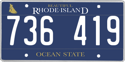 RI license plate 736419