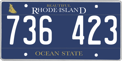 RI license plate 736423