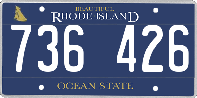 RI license plate 736426