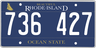 RI license plate 736427