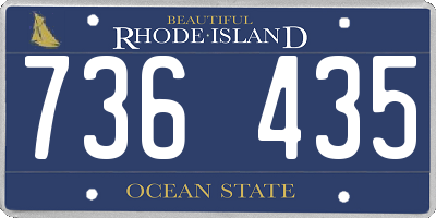 RI license plate 736435