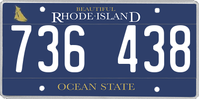 RI license plate 736438