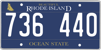 RI license plate 736440