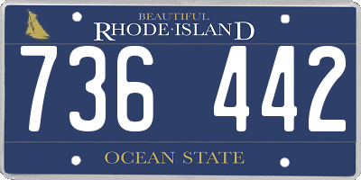 RI license plate 736442
