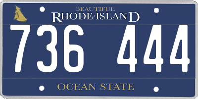 RI license plate 736444