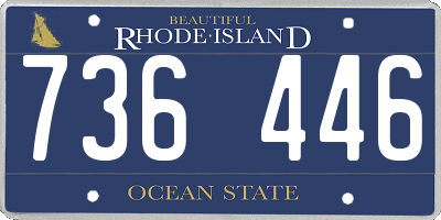 RI license plate 736446