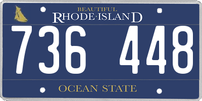 RI license plate 736448