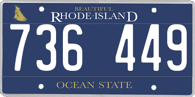 RI license plate 736449