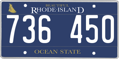 RI license plate 736450