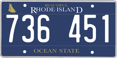 RI license plate 736451