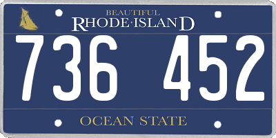 RI license plate 736452