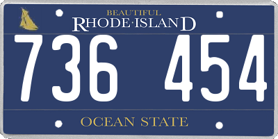 RI license plate 736454