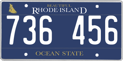 RI license plate 736456