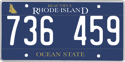 RI license plate 736459