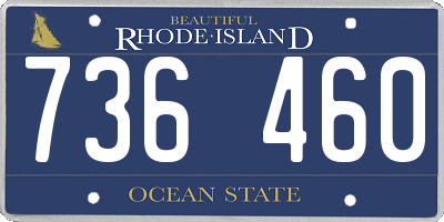 RI license plate 736460