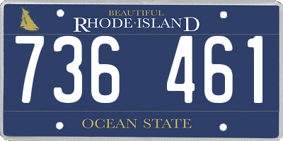 RI license plate 736461