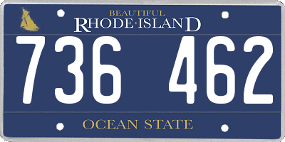 RI license plate 736462