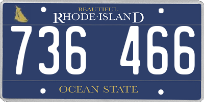 RI license plate 736466