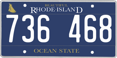 RI license plate 736468
