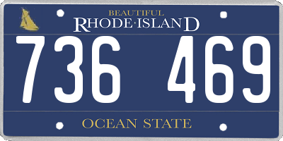 RI license plate 736469