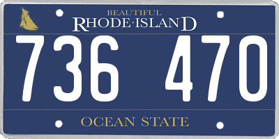 RI license plate 736470