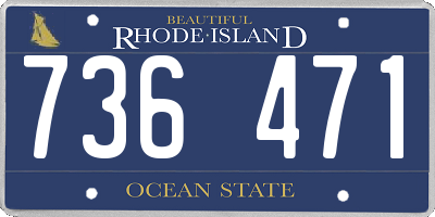 RI license plate 736471
