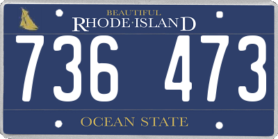 RI license plate 736473