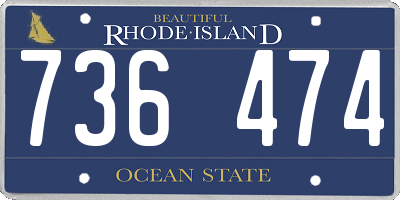 RI license plate 736474