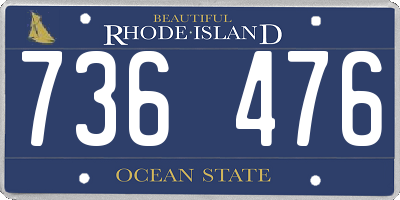 RI license plate 736476