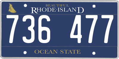 RI license plate 736477