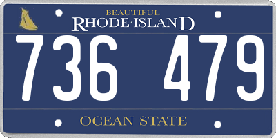 RI license plate 736479