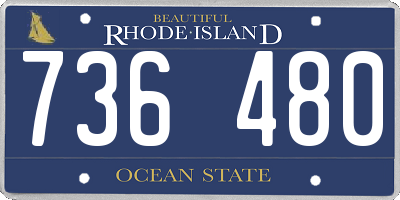 RI license plate 736480
