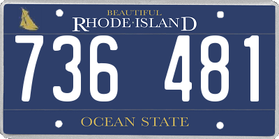 RI license plate 736481