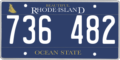 RI license plate 736482