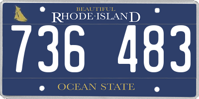 RI license plate 736483