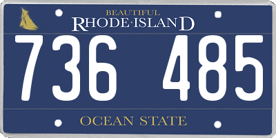 RI license plate 736485