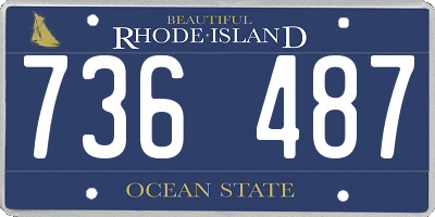 RI license plate 736487