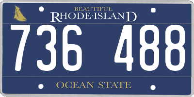 RI license plate 736488