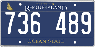 RI license plate 736489